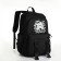 School backpack on lightning, 5 pockets, black color