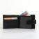 Male purse on the button, black color