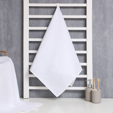 Waffle towel Economy and I 50x90 cm, white, 100% cotton, 200 g/m2