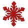 Decor "Snowflakes" on an adhesive basis, set of 6 pcs., Red color