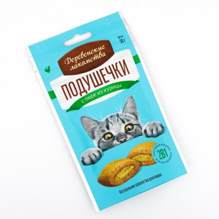 Pugs with mashed potatoes "Village goodies" d/cats, chicken, 30 g