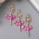 Decor for creativity Metal "Ballerina in the pink pack" gold, rhinestones 6x2.8 cm