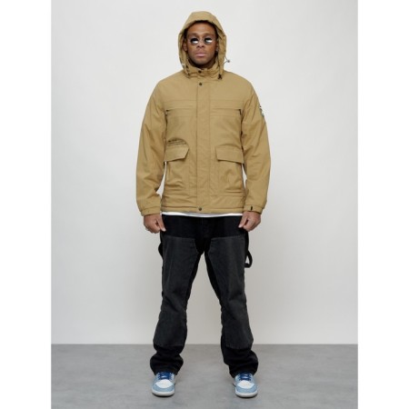 Sports male jacket, size 54, beige color-4