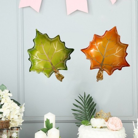 Foil ball 25 "Yellow leaf"-3