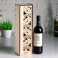 Box for wine with daisies 38*11*11 cm
