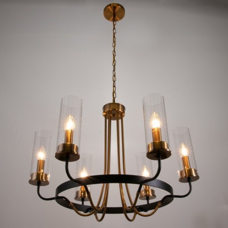 Chandelier 1757/6 E14 40W black and gold 67x67x47 cm Bayerlux-1