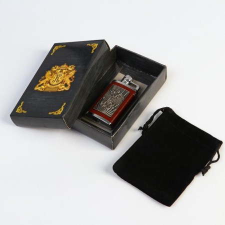 Gas lighter "Coat of arms on a flask", Piezo, 6.5 x 3 cm, mix-4