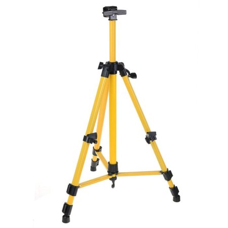 The telescopic easel, tripod, metal, yellow, size 51 - 153 cm