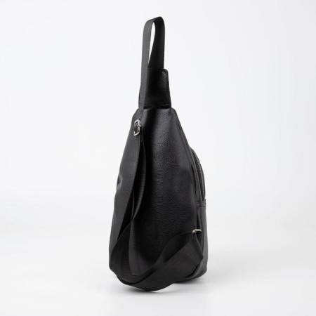Sling bag, artificial leather, black color-1