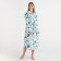 Women's robe elongated Ethel "Mint Mood", size 46-48, waffle 200g/m2, cotton
