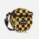 Bag's bag with lightning, external pocket, adjustable belt, black/orange color