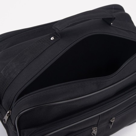 Male bag on lightning, luris, long belt, black color-2