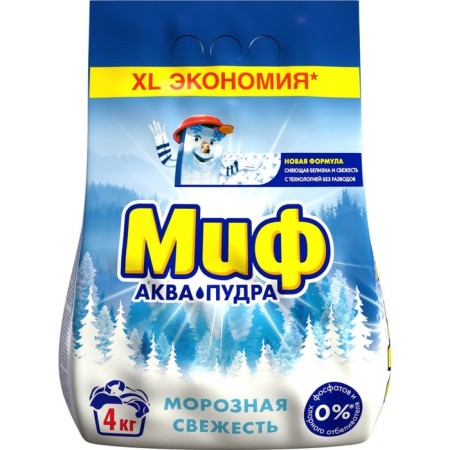 Washing powder myth 3 in 1 "frosty freshness", machine gun, 4 kg-1