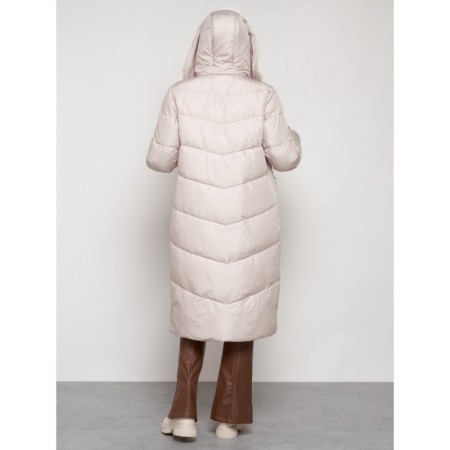 Coat insulated winter female, size 52, beige color-9