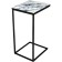 Coffee table Hercules metal, white marble/black 30x34x62 cm