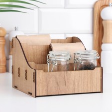 Wooden spice stand 12x15x15.7 cm