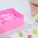 Form for ice cream shares "Mishutka", silicone, 14 × 8 × 2.5 cm, pink color
