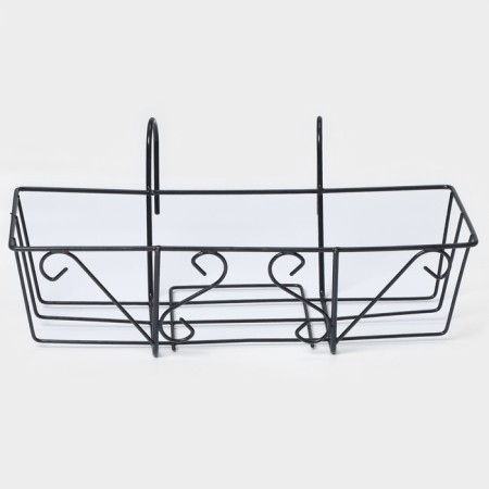 Flower stand balcony shares "Renaissance" 45.5 × 20 × 12 cm, black color-3