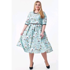 Women's dress, size 46, green color