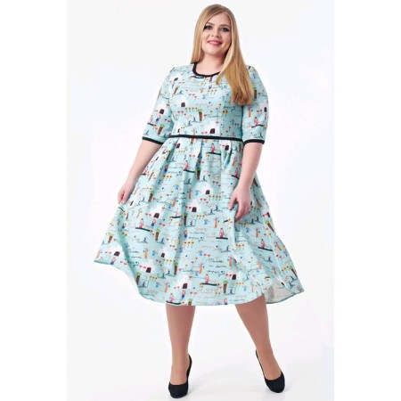 Women's dress, size 46, green color