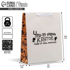 Package Gift Laminated Bilateral, packaging, “something very cool”, l 40 x 31 x 11.5 cm