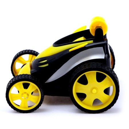 Circular radio -controlled "cyclone", works from batteries, yellow color-1