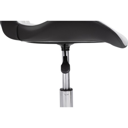 Computer chair Trizor Metal/Eco -leather, Chrome/Black/White 53x53x69 cm-6