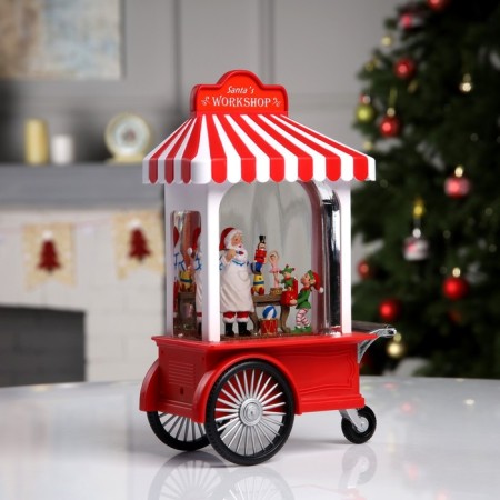 LED figure "Workshop Santa" 16.5 × 24 × 10 cm, plastic, AAX3 batteries (not in the kit), USB, glow warm white-1