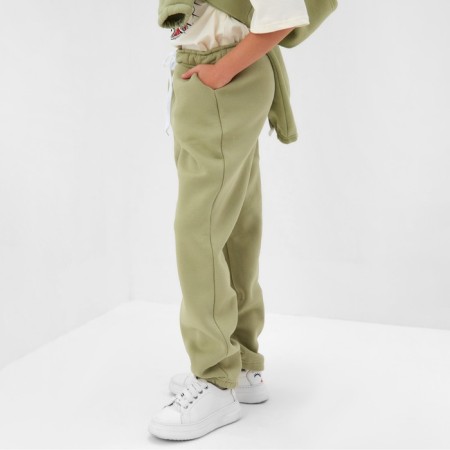 Children's pants Minaku: Crush, olive color, height 152 cm-1