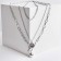 Pens "chain" medallion, color silver, 56 cm