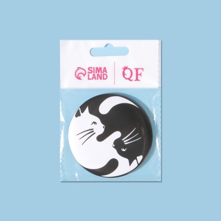 Mirror "cats", d = 7 cm, white/black color-5