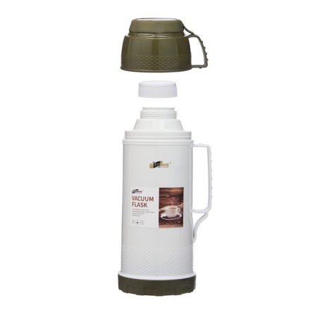 Thermos 1.8 l, with a glass flask, retains heat 12 hours, with a mug, green-1