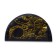 ATEMI Pu 303 swimming cap, fabric with a coating, black color, gold print,