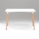 Table on wooden legs Hy-T04, white, size 120x80x74 cm