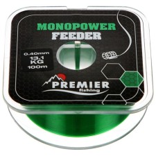 Premier Fishing Monopower Feeder, diameter 0.4 mm, test 13.1 kg, 100 m, green