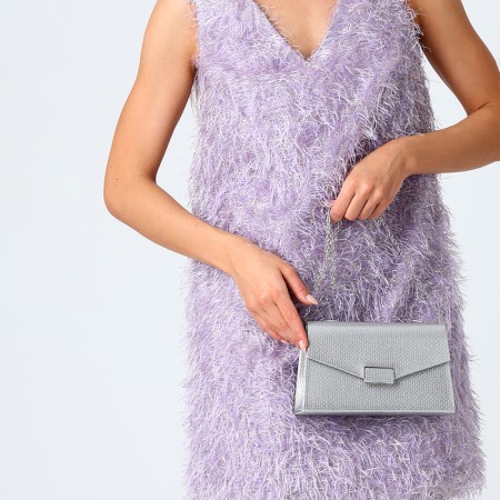 Female bag on a magnet, silver color-5