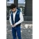 Male ise vest, size 48, blue color, blue