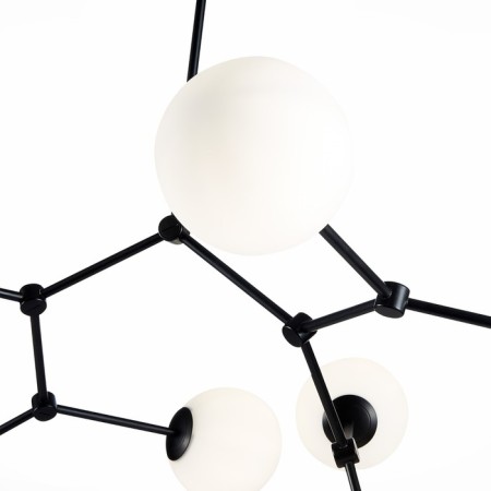 Suspended chandelier ST LUCE. SL1506.403.08. Chieti. 8x40 W, E14, 112x112 cm, black color-8