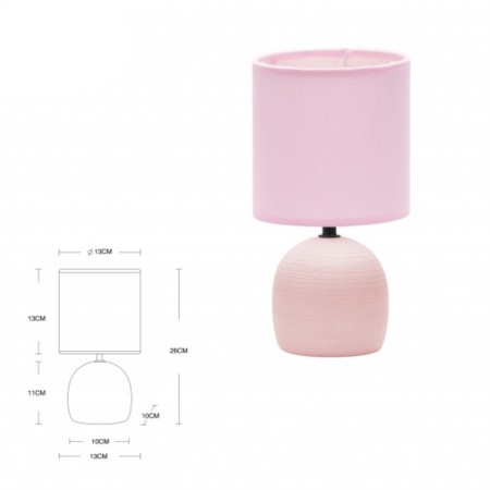 RIVOLI SHERON 1CHA14, 40 W Cramics Pink with a lampshade-3