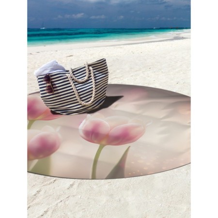 Pareo and beach rug "Tenderness at dawn", d = 150 cm-2