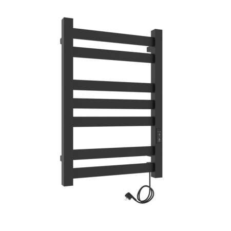 Two electric heated towel rail Laris Hephaestus ChKCh, 500x800 mm, 7 crossbars, right, black-9