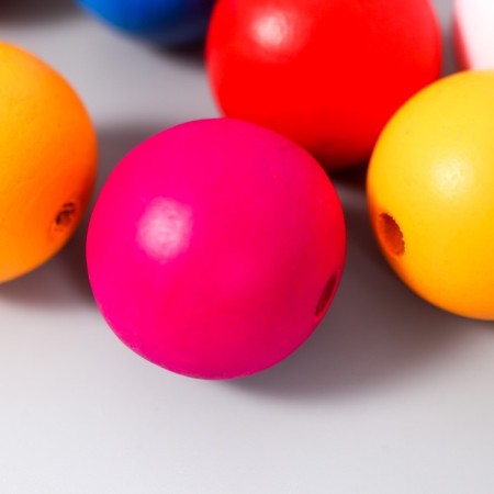 Beads for creativity tree "Balls Color Neon" set 10 pcs d = 2.5 cm-1
