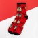 Men's socks kaftan "pugs" size 41-44 (27-29 cm), red