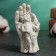 Figure "Angel in the palm" aged, 10x5x4cm