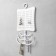 Organizer for jewelry with hook, 60 pairs, 6 hooks, plastic, white color