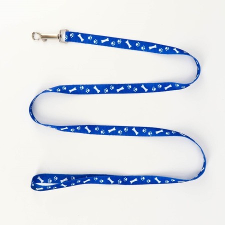 Kapon "Bones and Paws" kit, leash 120 x 1.5 cm, og 30-44 cm, blue-5