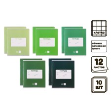 A set of notebooks of 10 pieces, 12 sheets in the Calligrata cage 