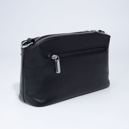 Bag Cross-Bodi with a zipper, black color-1
