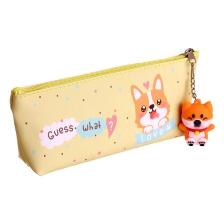 School Penal on a zipper, with a suspension, "dog", mix-6