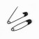 English pins, 27 mm, 10 pcs, black color